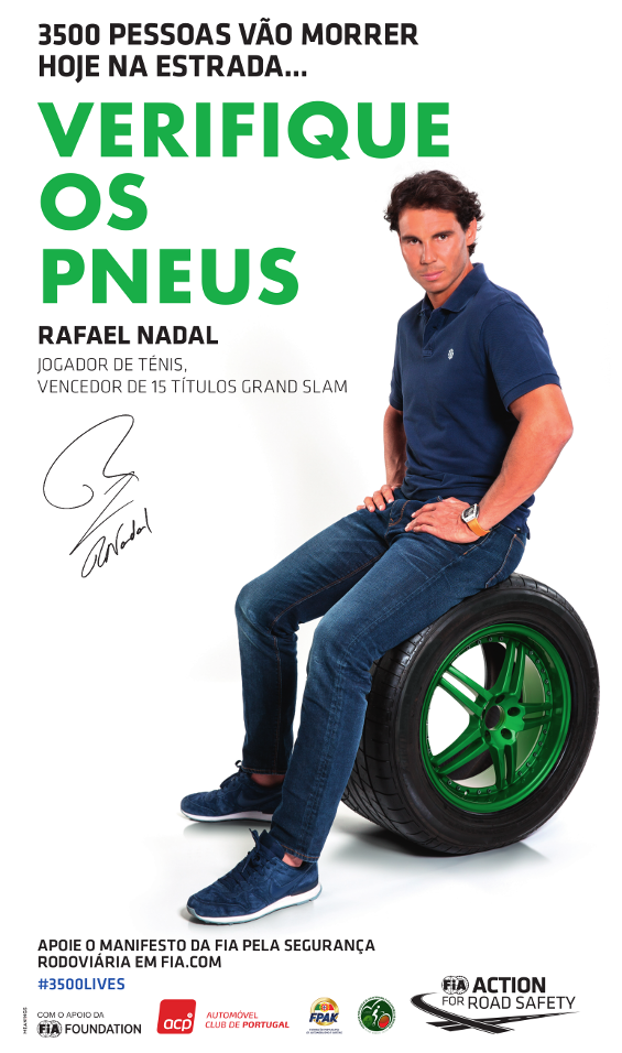 Campanha 3500 Lives FIA-ACP Rafael Nadal